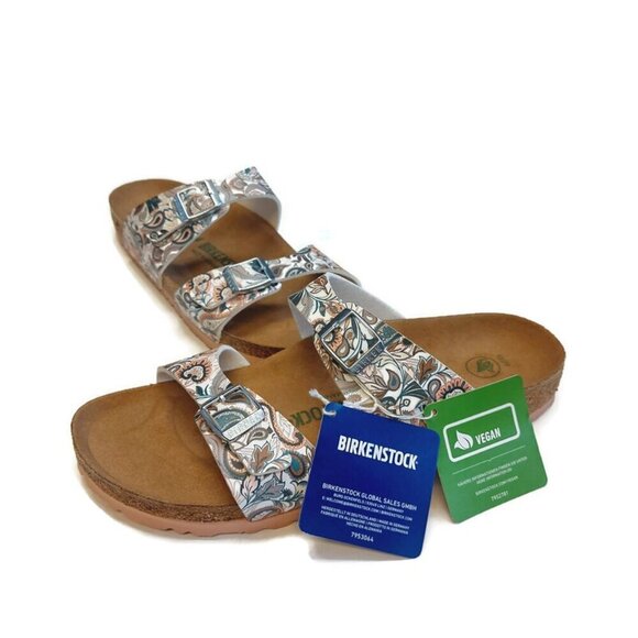 Birkenstock Sydney Vegan Birko-Flor Sandals Womens 10 Paisley Light Rose EU 41 - Picture 5 of 9